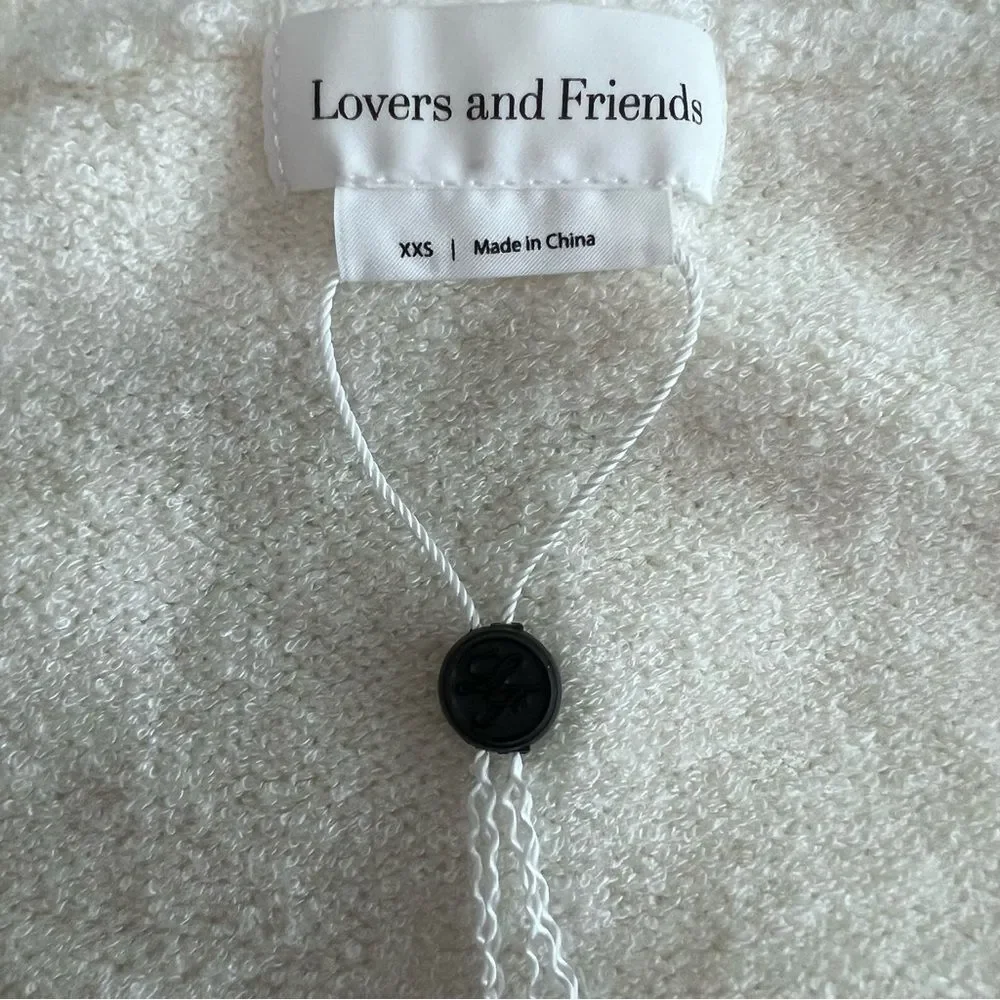 Lovers + Friends Textured Cropped Long Sleeve Top Size XXS NWOT!